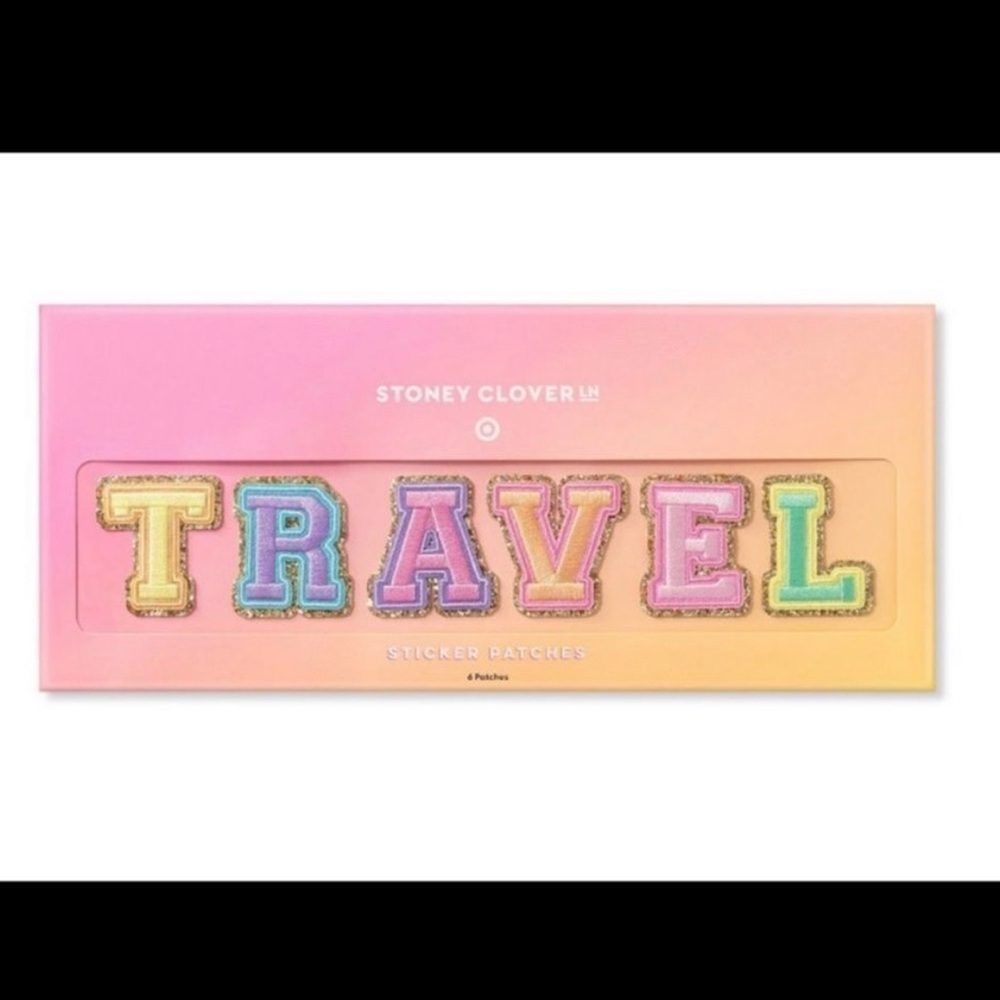Target x Stoney Clover TRAVEL set of sticker patches pastel with gold trim